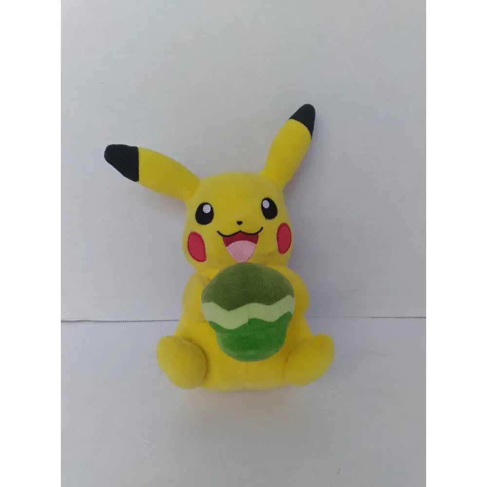 Official Pokemon Pikachu‎ Plush Toy with Green Apple Collectible Stuffed Animal